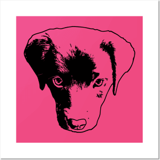 Labrador Puppy Head Posters and Art